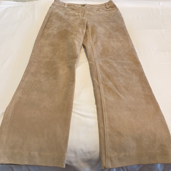 Loft Ann Taylor Soft Tan Leather Pants - Size 4 - Picture 5 of 15